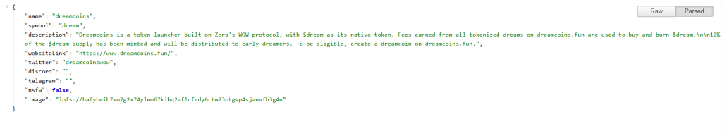 Blockchain contract uri